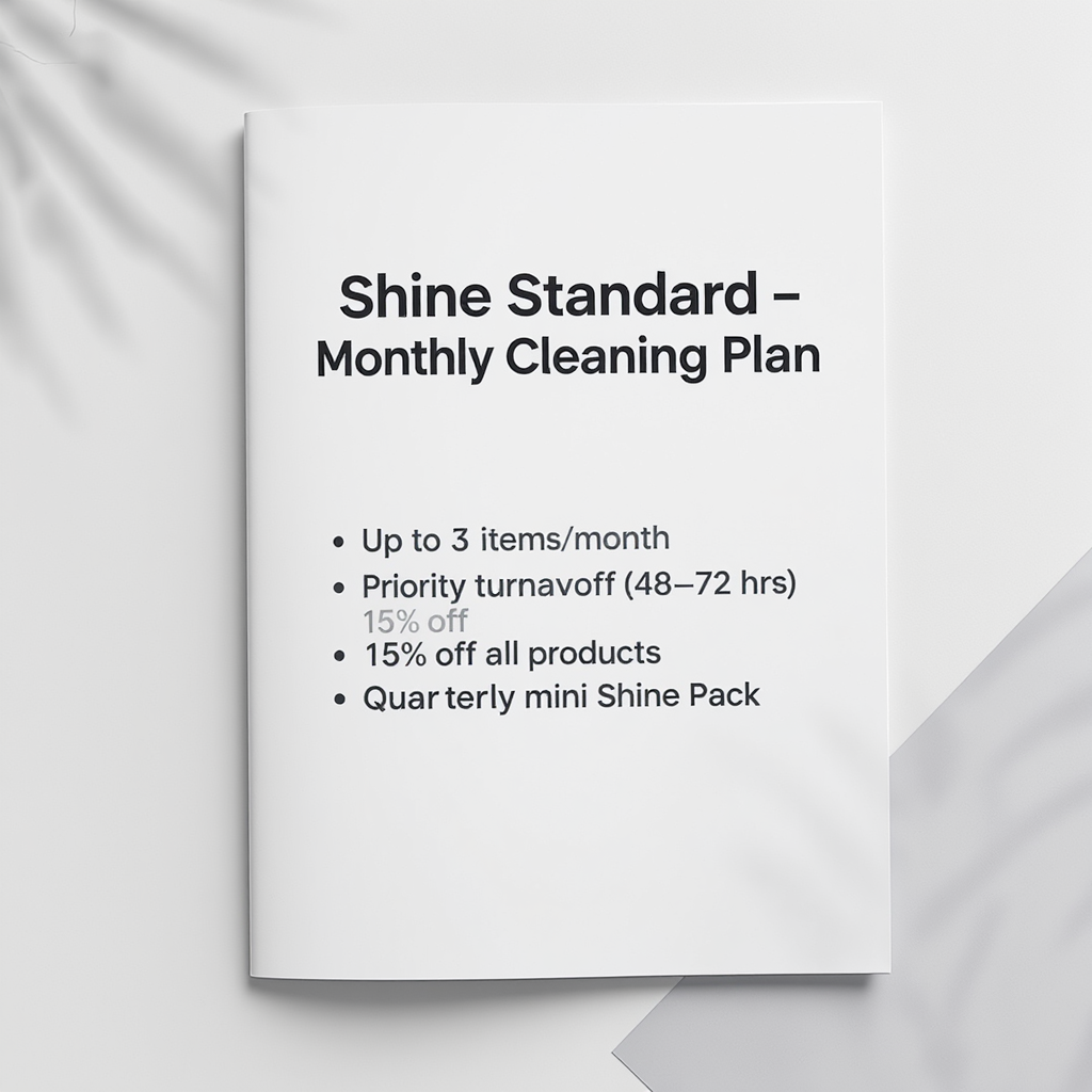 Shine Standard – Monthly Cleaning Plan